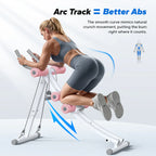 Arc track mimics a natural crunch movement