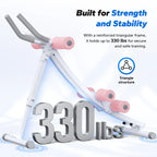 Reinforced triangular frame holds up to 330 lb